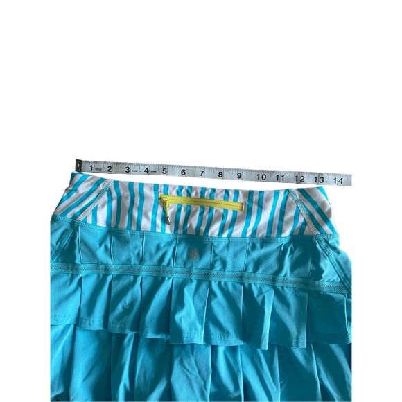 Lululemon Run: Pace Setter Skirt (Regular) Spry Blue / Twin Stripe Spry Blue - Picture 3 of 6
